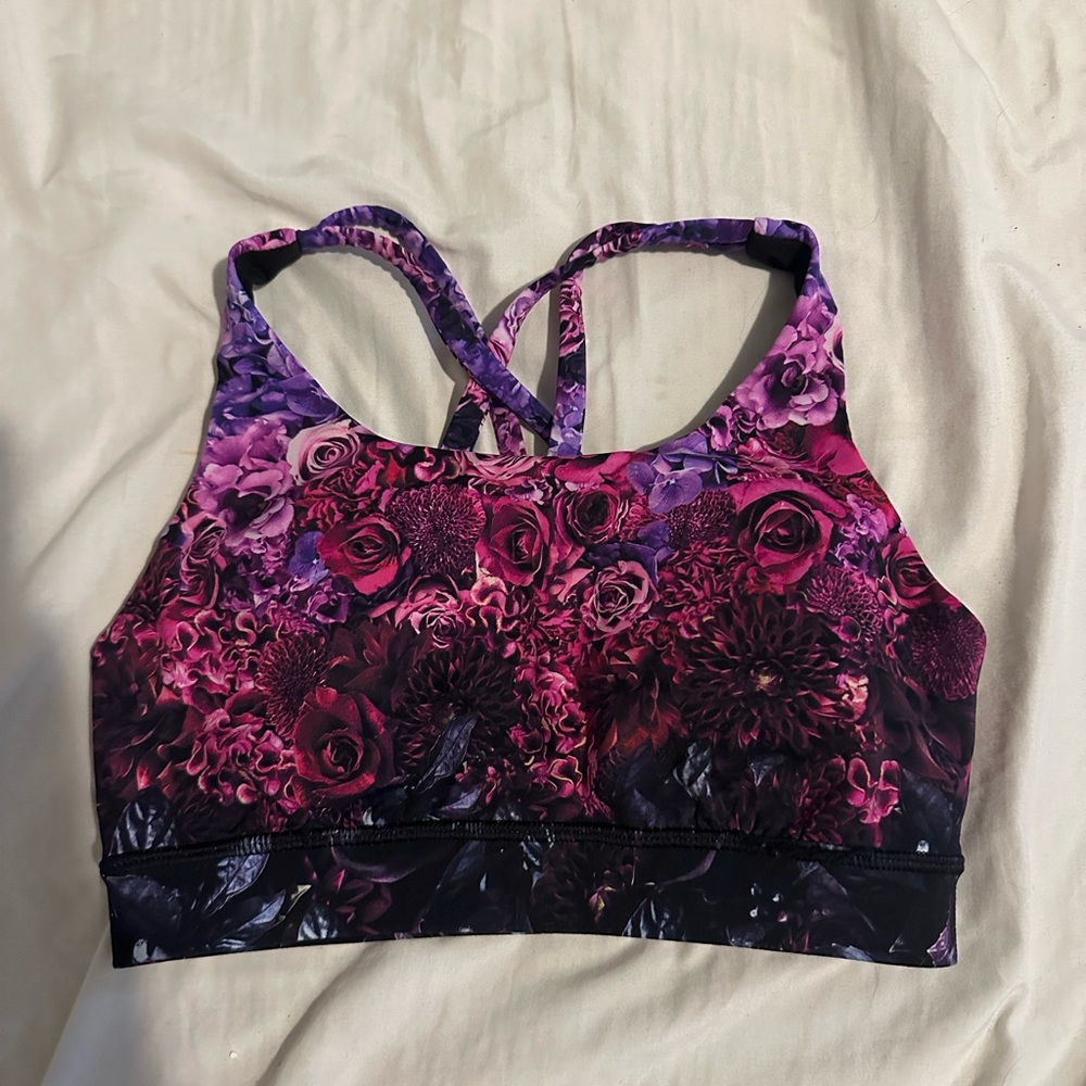 Lululemon Athletica Purple and Pink Lace Sports Bra
